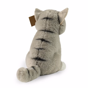 Rappa Soft Collection ekologiškas tikroviškas pliušinis žaislas – sėdinti pilka katė, 23 cm