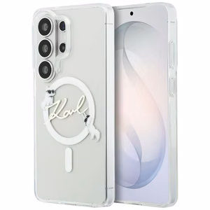 Karl Lagerfeld Case for Samsung S26 Ultra KLHMS26L5HKSCAH (Magnetic IML KC Script) Transparent