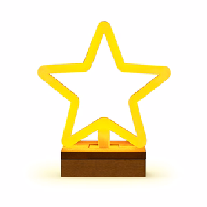 Neon Wood stovas LED STAR šiltai baltas FLNW04 Forever Light