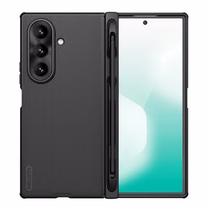 Nillkin Super Frosted Shield Fold Magnetinis dėklas Samsung Galaxy Z Fold 7, MagSafe suderinamas, su S Pen Space - juodas