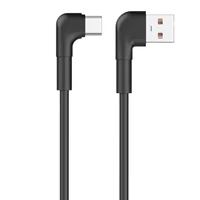 Maxlife MXUC-09 kampinis kabelis USB - USB-C 1,0 m 3A juodas