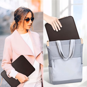 Tech-Protect Fleece nešiojamojo kompiuterio krepšys 13–14" - rudas