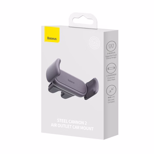 Baseus Steel Cannon Laikiklis automobiliui su oro ventiliacijos tvirtinimu (SUGP000005) violetinis