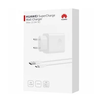 Įkroviklis Huawei CP404B SuperCharge 22.5W USB-A + USB-A to USB-C cable 1.0m baltas
