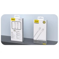 Dudao L9C 65W USB-C - USB-C kabelis 1m - baltas