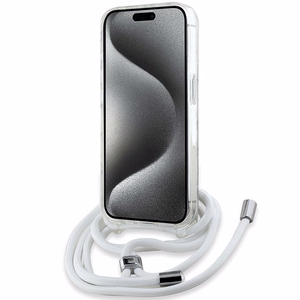 Karl Lagerfeld IML Choupette Head & Cord magnetinis dėklas telefonui iPhone 15 Pro - skaidrus