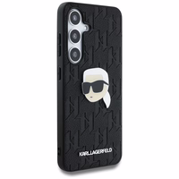 Dėklas Karl Lagerfeld Odinis Monogram Pin Logo Karl Head Samsung Galaxy S25 juodas