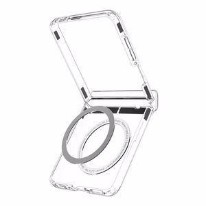 Spigen Ultra Hybrid Pro MagSafe Case for Samsung Galaxy Z Flip 8 - Clear and White