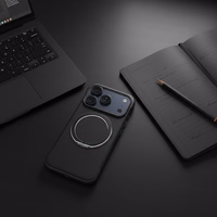 Dėklas EDGE FREE suderinamas su MagSafe skirtas IPHONE 17 juodas