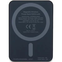 Guess Magnetinė 4G Strassed Metalinis Logotipas indukcinė išorinė baterija 15W 5000mAh - juoda