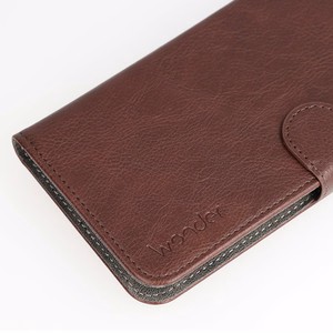 Wonder Common universalus knyginis dėklas (XXL) Samsung S25 Ultra/S24 Ultra/M35/M23/A16 5G/Xiaomi Redmi 14C rudas