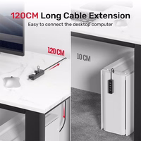 UNITEK Y-3089V01 sąsajos šakotuvas USB 3.2 Gen 1 (3.1 Gen 1) Type-A 5000 Mbit/ai Juoda