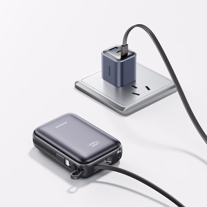 Joyroom JR-PBF29 20000mAh 22.5W išorinė baterija su dvigubu laidu juoda