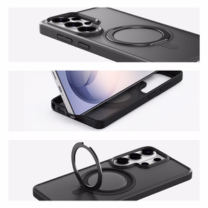 Rock Rotating Stovas Soft Touch Series Magnetic for Samsung Galaxy S26 juodas