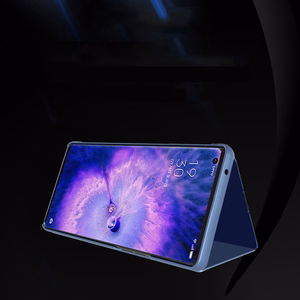 Clear View Case dėklas telefonui Oppo Find X5 Pro dėklas su atvartu juodas