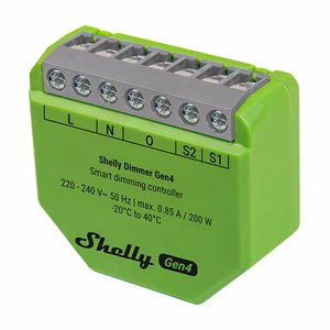 Shelly Dimmer Gen4 Zigbee/Matter išmanusis šviesos reguliatorius