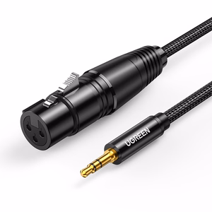 Ugreen AV182 garso laidas 3.5mm mini jack (vyriškas) - XLR (moteriškas) 1m - juodas