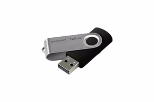Goodram UTS2-1280K0R11 USB atmintukas 128 GB USB A tipo 2.0 Juoda, Sidabras
