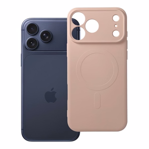 Silikoninis „Mag Cover“ dėklas, skirtas „iPhone 17 Pro Max / 18 Pro Max“, suderinamas su „MagSafe“, su kameros apsauga – rožinis