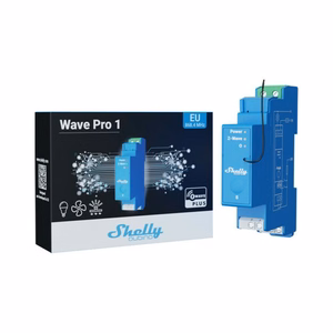 Shelly Qubino Pro 1 DIN bėgio relė, 1 kanalo, Z-Wave