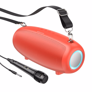 Borofone Nešiojama „Bluetooth“ kolonėlė BP13 Dazzling su mikrofonu raudona