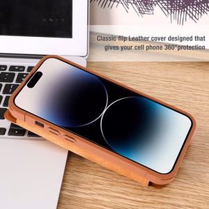 Dėklas Nillkin Qin Pro Leather Apple iPhone 14 Pro Max rudas