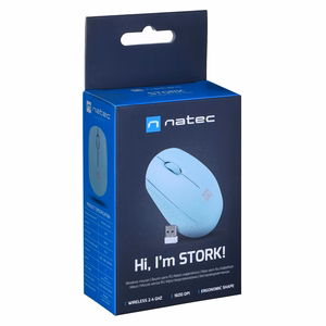 NATEC STORK pelė namų RF belaidė + USB Type-A optinė 1600 DPI