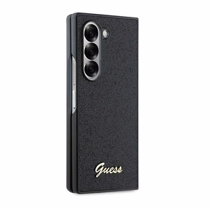 Guess 4G Blizgus Užrašas Dėklas telefonui Samsung Galaxy Z Fold 6 - Juoda
