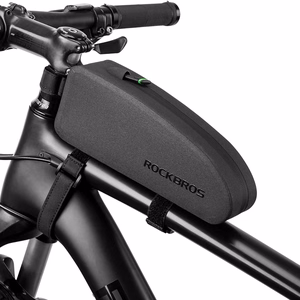 Rockbros AS-019 vandeniui atsparus dviračio rėmo krepšys 1.5 l - juodas