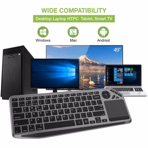 Techly ICTB9801TB klaviatūra Universalus RD belaidis ryšys + „Bluetooth“ QWERTY Anglų (JAV) Juoda