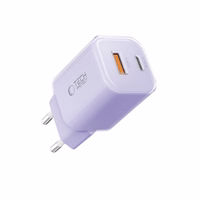 "Tech-Protect" NCM33 PD 33W QC3.0 USB-C / USB-C sieninis įkroviklis - violetinės spalvos