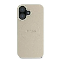Guess Grūdėtas Žiedas Magnetinis dėklas telefonui iPhone 16 - smėlio spalvos