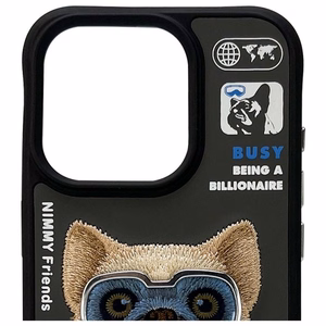 NIMMY dėklas COOL&CUTE 2.0 Šuo IPHONE 15 Pro juodas