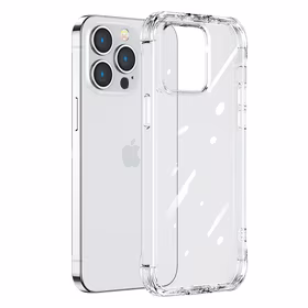 Joyroom Defender serijos dėklas iPhone 14 Plus šarvuotas kablio dėklas su stovu skaidrus (JR-14H3)