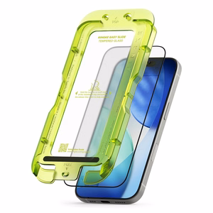 Ringke Easy Slide 2 dalių grūdinto stiklo rinkinys iPhone 17 - juodas