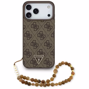 Guess 4G Strap Triangle Logo MagSafe чехол iPhone 17 Pro Max - коричневый