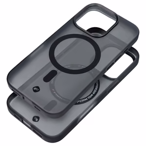 Dėklas telefonui FORCELL F-PROTECT Levels su dvigubo sluoksnio 4D technologija, karinio bandymo sertifikatu, suderinamas su MagSafe, skirtas IPHONE 16 PLUS dūminis juodas