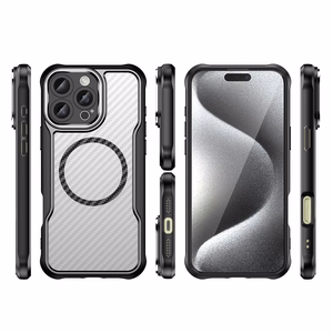 Leading Series MagSafe Silikoninis dėklas telefonui iPhone 16 Pro - juodas