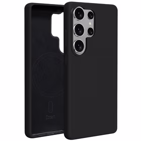 Etteri Silikoninis Mag dėklas for Samsung Galaxy S25 Ultra juodas