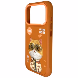 Nimmy Cool&Cute 2.0 Cat deklas iPhone 17 Pro - oranzinis