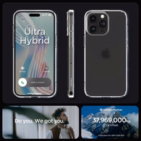 Spigen Ultra Hybrid dėklas telefonui iPhone 15 Pro Max - skaidrus matinis