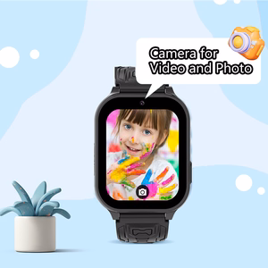 Blavec išmanusis laikrodis K-02 Vaikams su balso skambučiu / GPS / 4G / SOS (SWK02-B) juodas