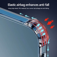 TEL PROTECT Magnetinis silikoninis dėklas Iphone 12 skaidrus