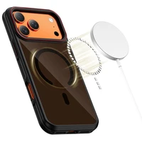 Tech-Protect MagHybrid MagSafe dėklas iPhone 17 Pro Max juodas ir raudonas