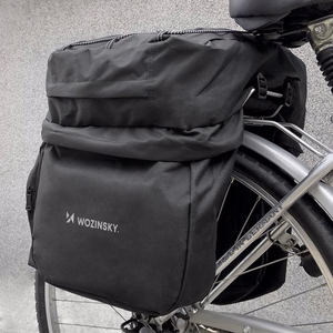 Wozinsky 60L spacious bike rack bag (rain cover included) black (WBB13BK)