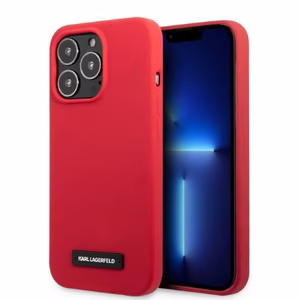 Karl Lagerfeld KLHCP13LSLMP1R iPhone 13 Pro / 13 6.1" kietas dėklas raudonas/raudonas Silikoninė Plokštelė