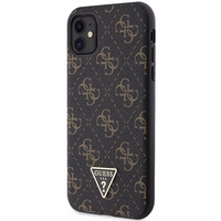 Guess 4G Triangle Metal Logo dėklas iPhone 11 / XR - juodas