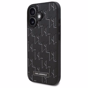 Karl Lagerfeld Hot Stamp Magnetinis iPhone 16 dėklas - juodas