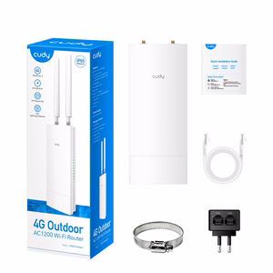 Cudy LT500 belaidis maršrutizatorius Fast Ethernet dviejų dažnių (2.4 GHz / 5 GHz) 4G baltas