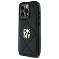 DKNY Quilted Stack Logo dėklas telefonui iPhone 14 Pro Max - juodas
